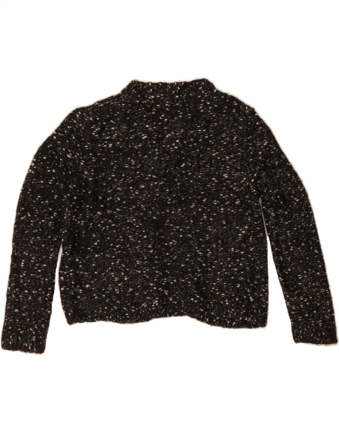 MASSIMO DUTTI Womens Bolero Jumper UK 14 Medium Black Flecked Polyamide Vintage Massimo Dutti and Second-Hand Massimo Dutti from Messina Hembry 