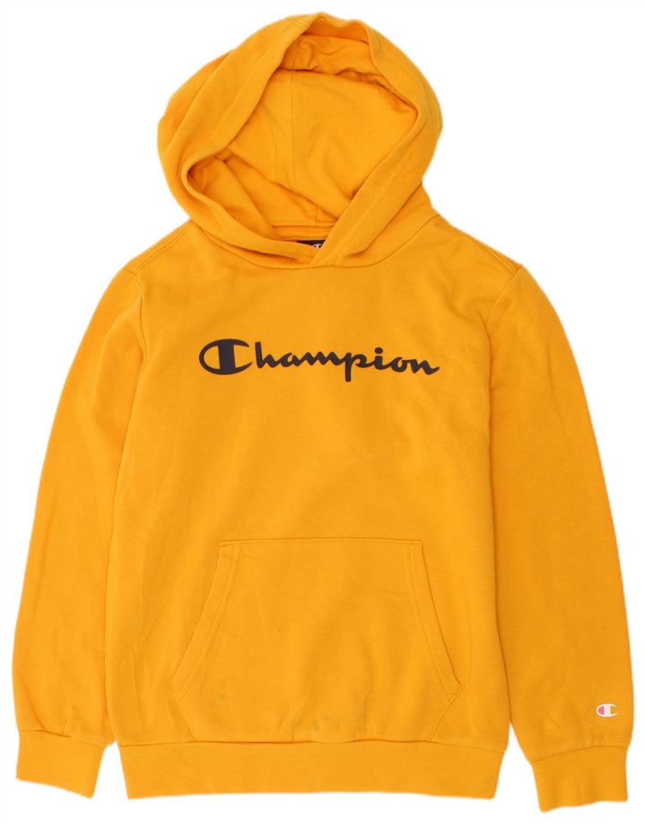 Champion Pull à capuche graphique pour garçon 9-10 ans Jaune moyen