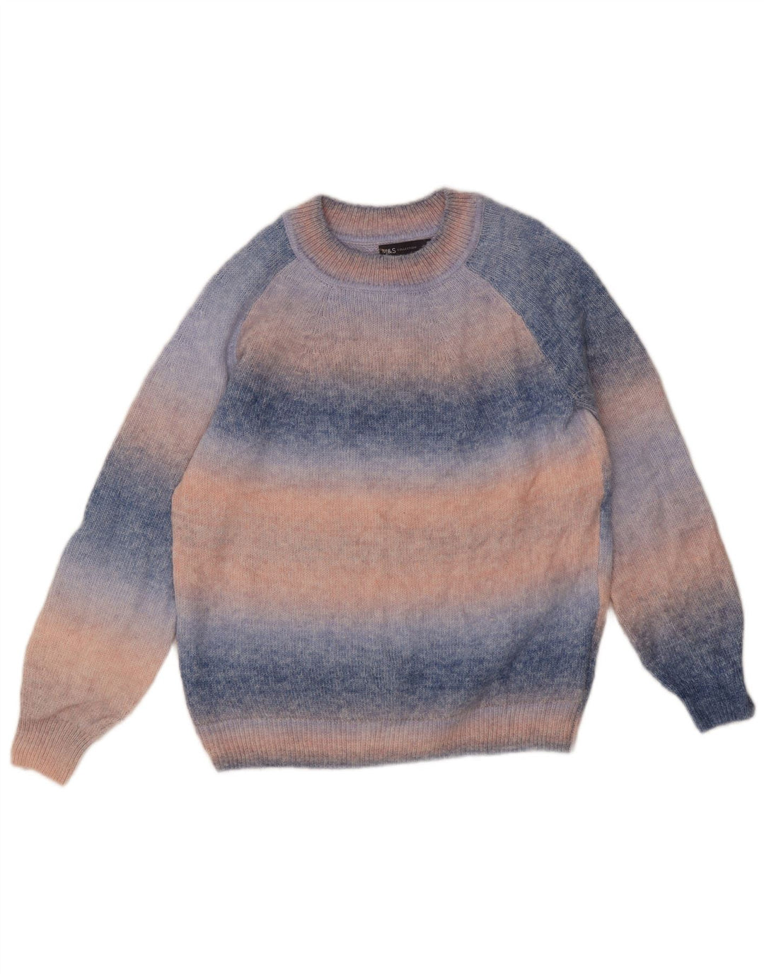 Marks & Spencer Pull à col rond pour homme Petit bleu Tie Dye Acrylique