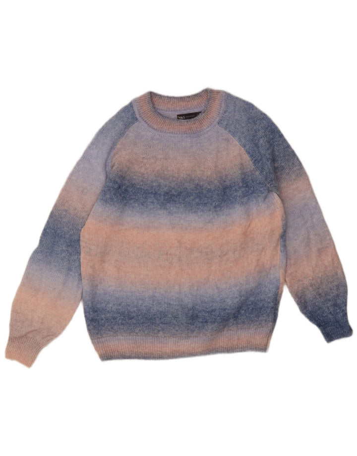 Marks & Spencer Pull à col rond pour homme Petit bleu Tie Dye Acrylique