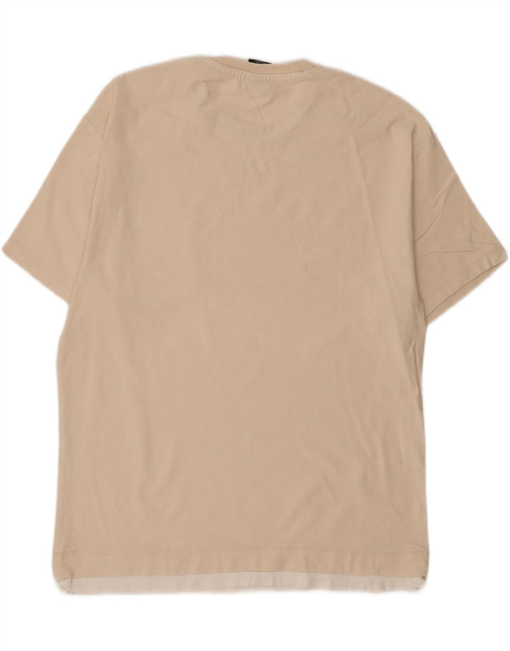 ZARA Mens T-Shirt Top Large Beige Vintage Zara and Second-Hand Zara from Messina Hembry 