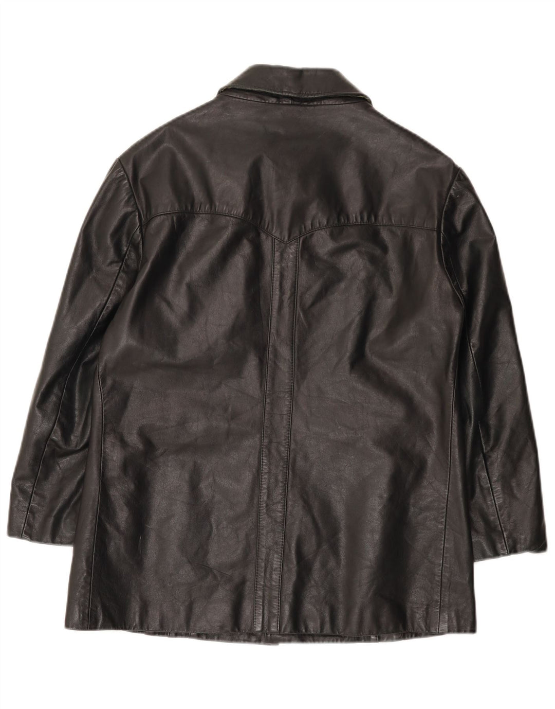 Henry Morell Veste en cuir à manches 3/4 pour homme IT 52 XL Cuir noir