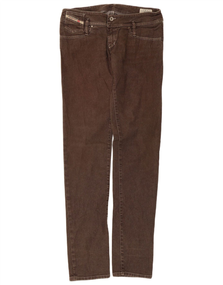Diesel Jean Slim Femme W32 L35 Marron Coton