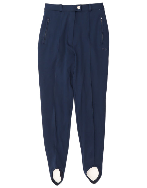 Fila Pantalon décontracté étrier pour femme IT 44 Medium W28 L30 Bleu marine Acrylique