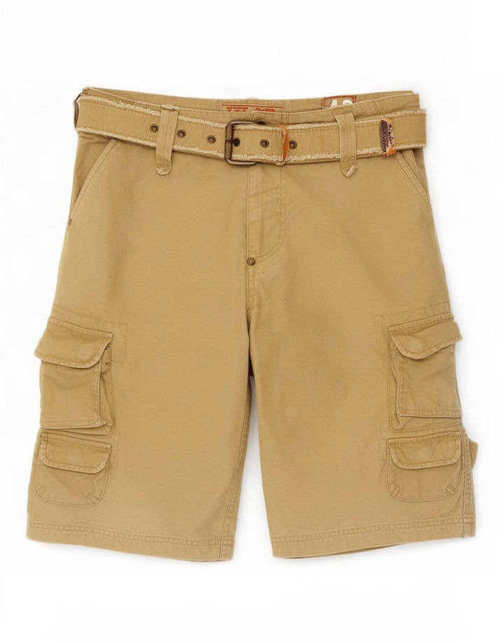 Short Cargo Vintage Homme IT 48 Moyen W32 Coton Kaki