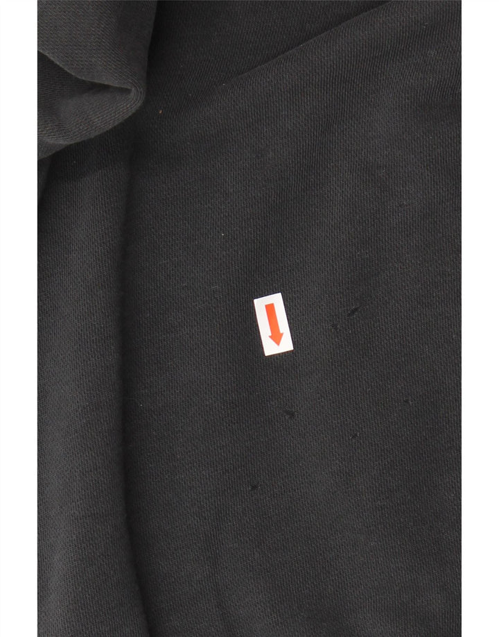 NIKE Pull à capuche pour femme UK 14 en coton noir moyen