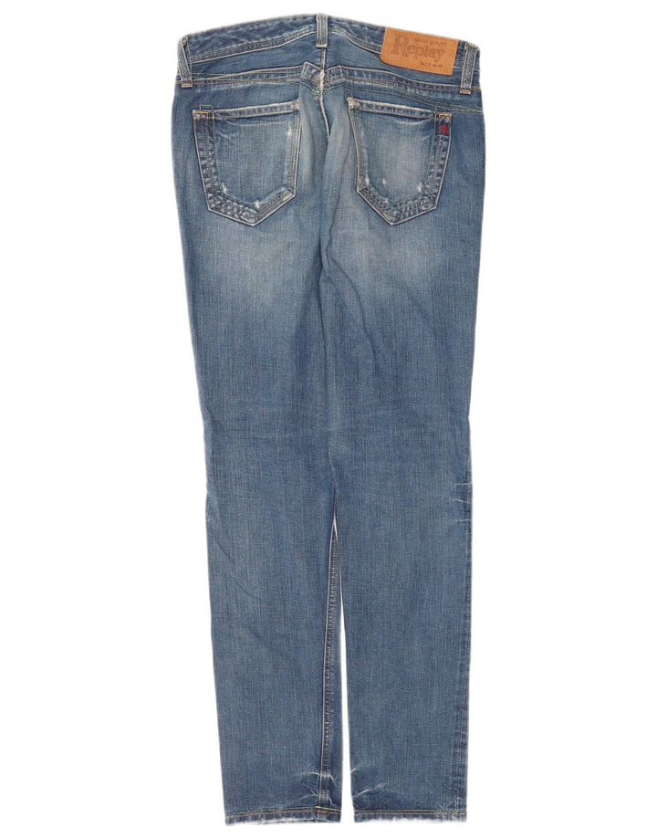 Replay Jean Slim Femme W26 L30 Bleu Coton