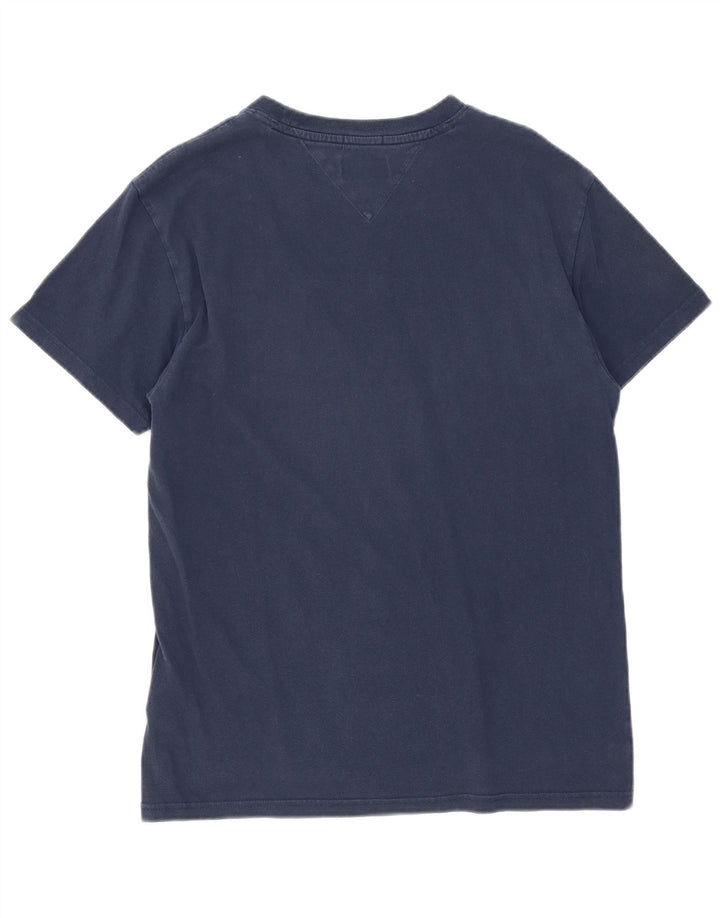 Tommy Hilfiger T-Shirt Graphique Homme Bleu Marine Moyen Colourblock