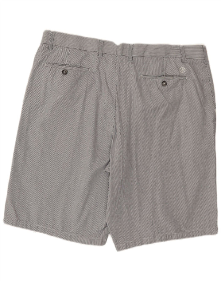 Marks & Spencer Short Chino Homme W40 XL Gris Rayé Coton