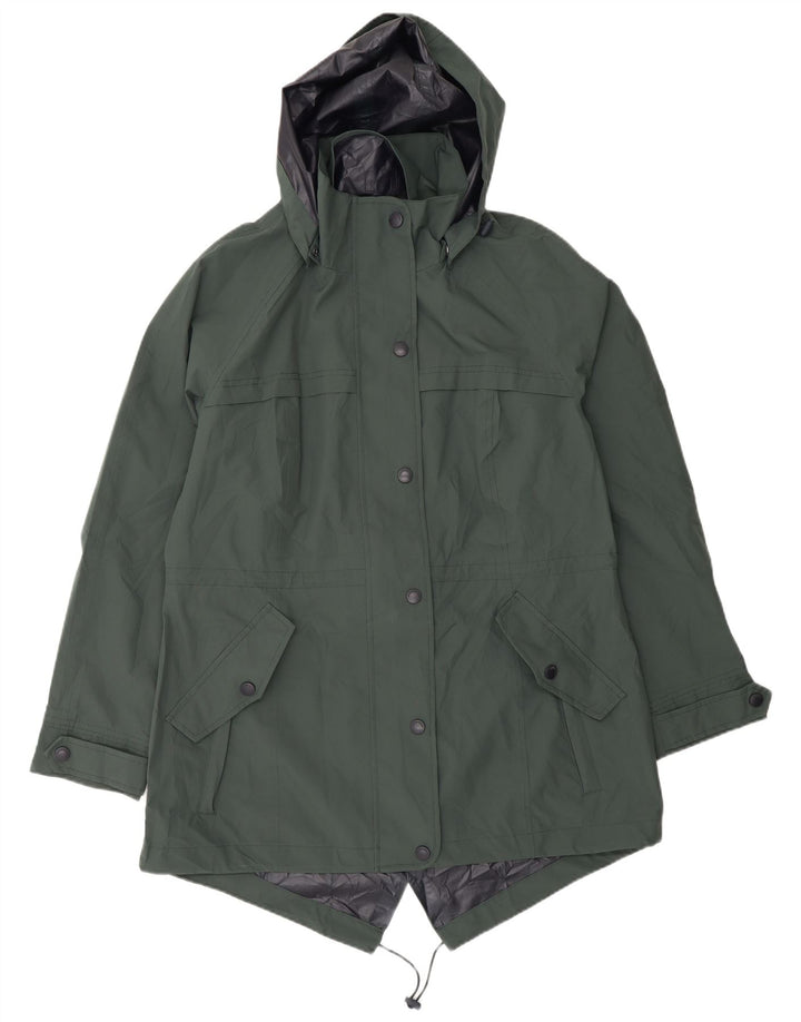 Marks & Spencer Manteau imperméable à capuche pour femme UK 44 Large Vert Polyester