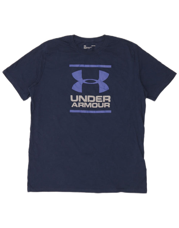 Under Armour T-Shirt Graphique Homme Grand Bleu Marine Coton