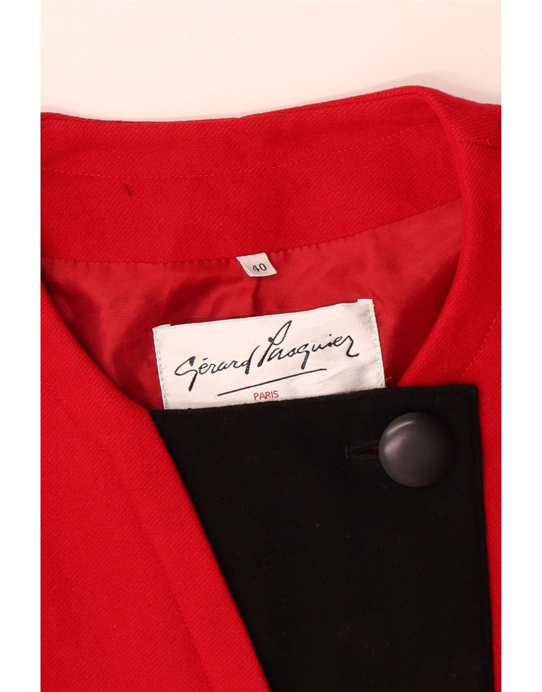 Gerard Pasquier Veste Blazer Femme EU 40 Medium Rouge Colourblock