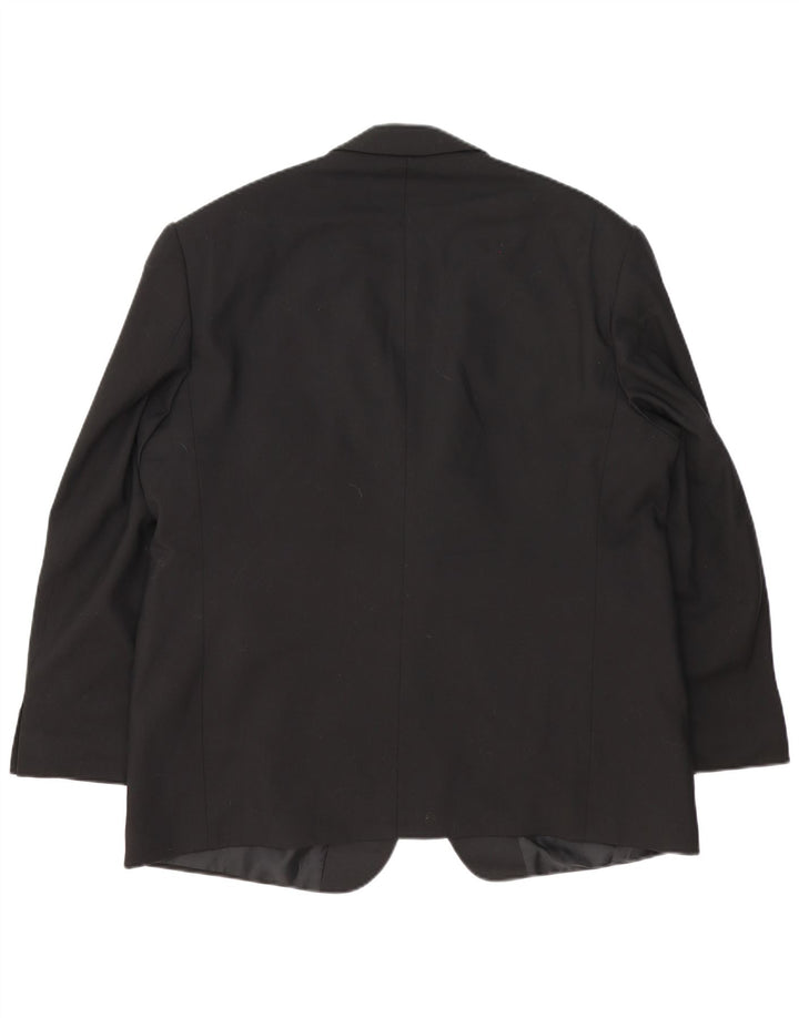 Marks & Spencer Veste blazer à 2 boutons pour homme UK 46 XL Laine noire