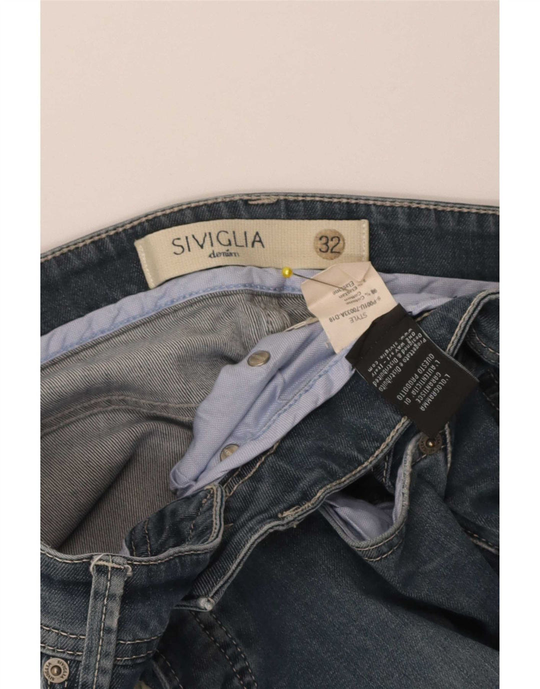 SIVIGLIA Jean droit homme W32 L32 bleu coton