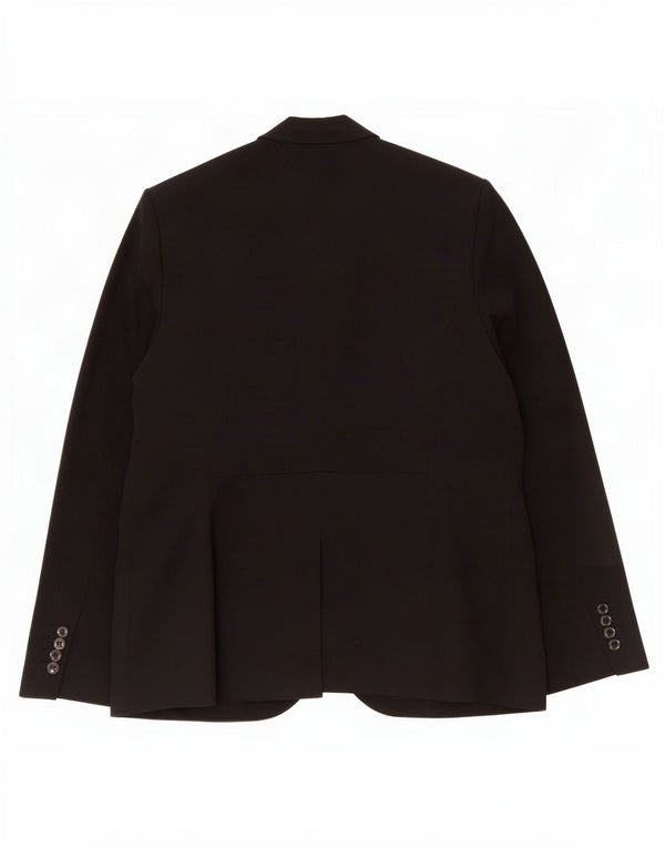 Marks & Spencer Veste blazer à 1 bouton pour femme UK 16 Large Noir Polyester