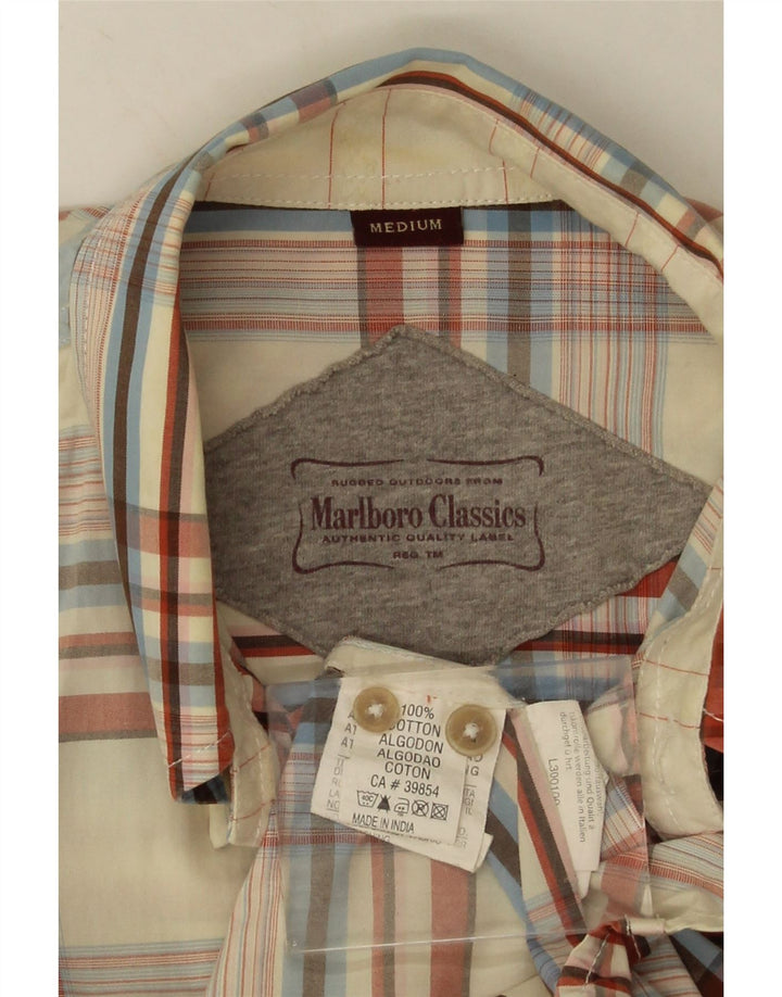 MARLBORO CLASSICS Chemise à Manches Courtes Homme Carreaux Multicolores Moyens