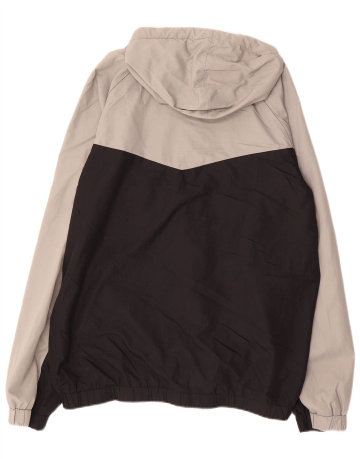 FILA Veste de pluie à capuche pour homme UK 38 Gris moyen Polyester colour block