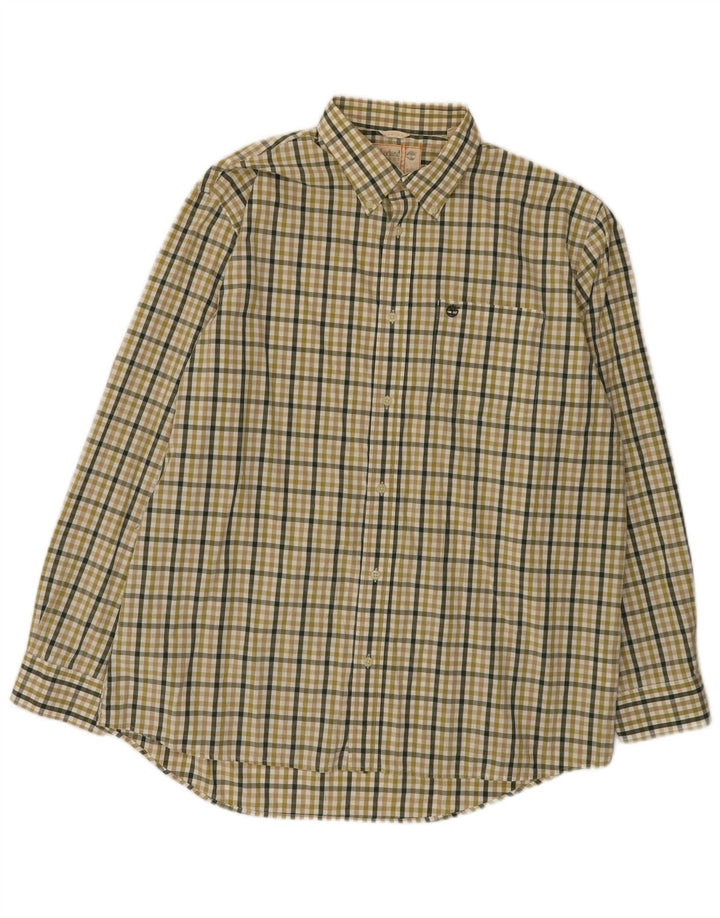 Timberland Chemise Homme XL Vert Vichy Coton