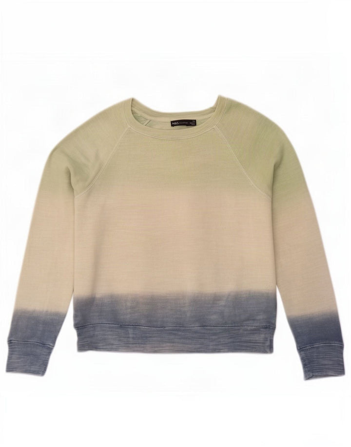 Marks & Spencer Sweat-shirt pour femme UK 12 Vert moyen Colourblock
