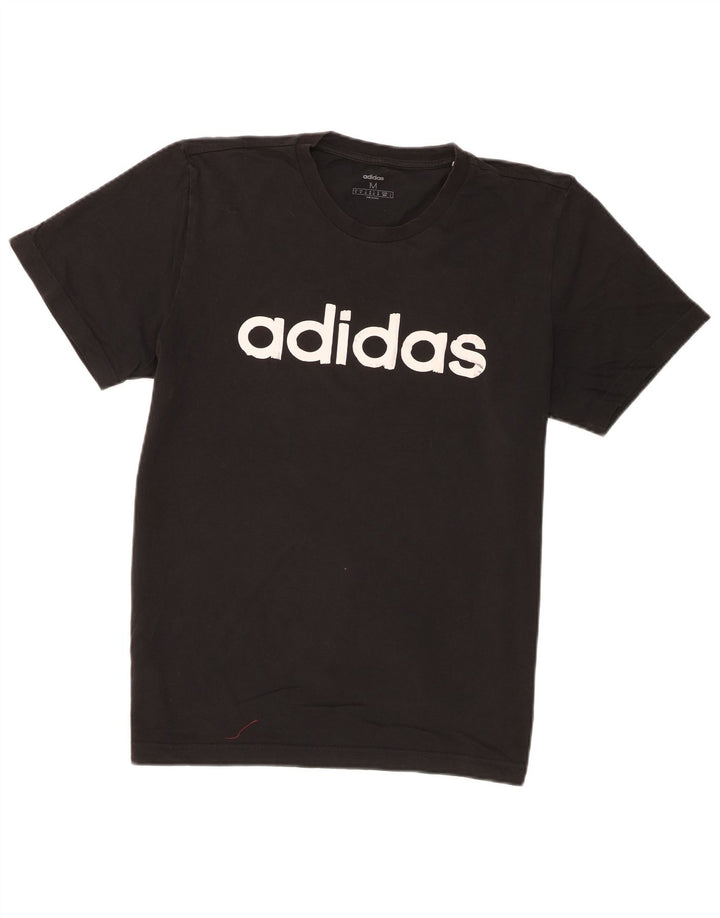 Adidas T-shirt graphique pour homme en coton noir moyen