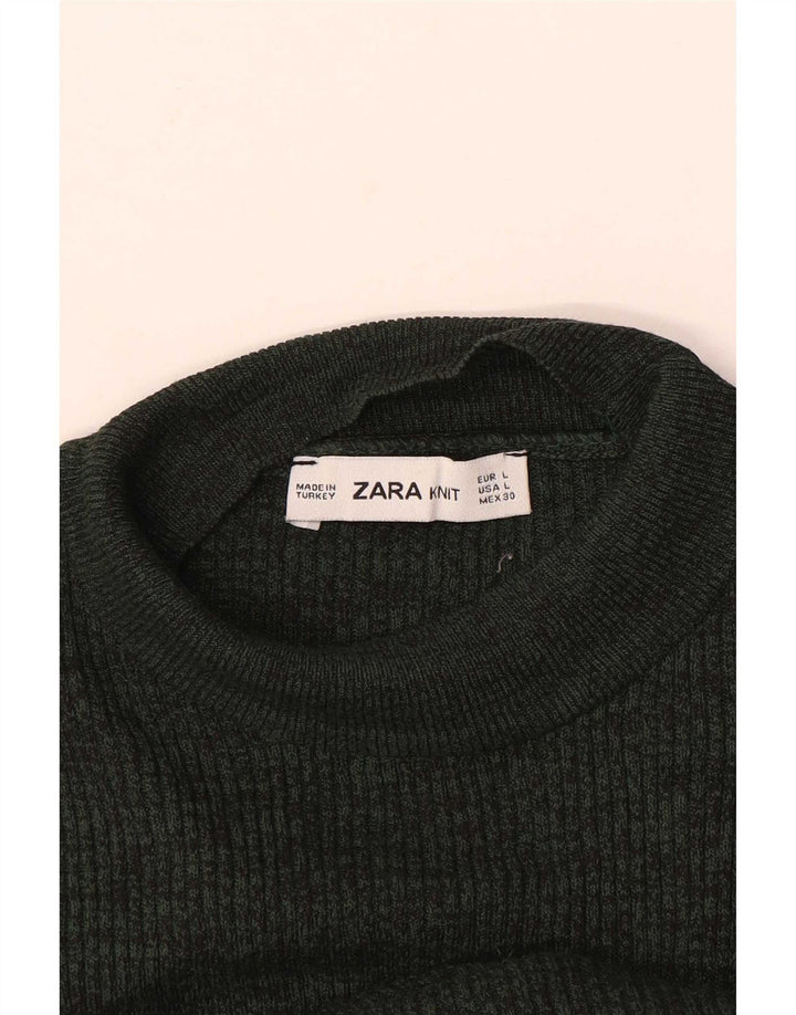 Zara Pull col roulé pour femme UK 14 Large Kaki