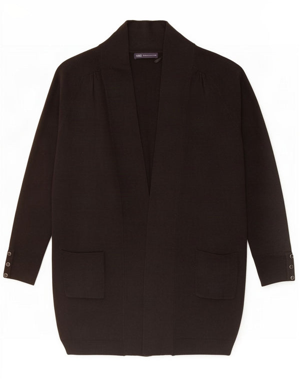 Marks & Spencer Pull cardigan ouvert pour femme UK 14 Acrylique noir moyen