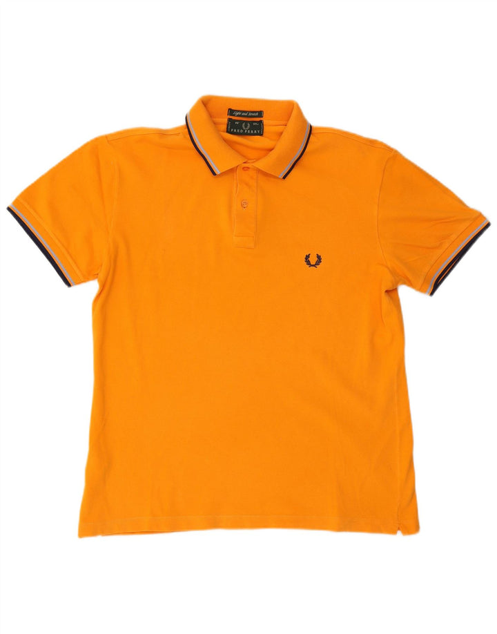 Fred Perry Polo léger et extensible pour homme en coton orange Taille L