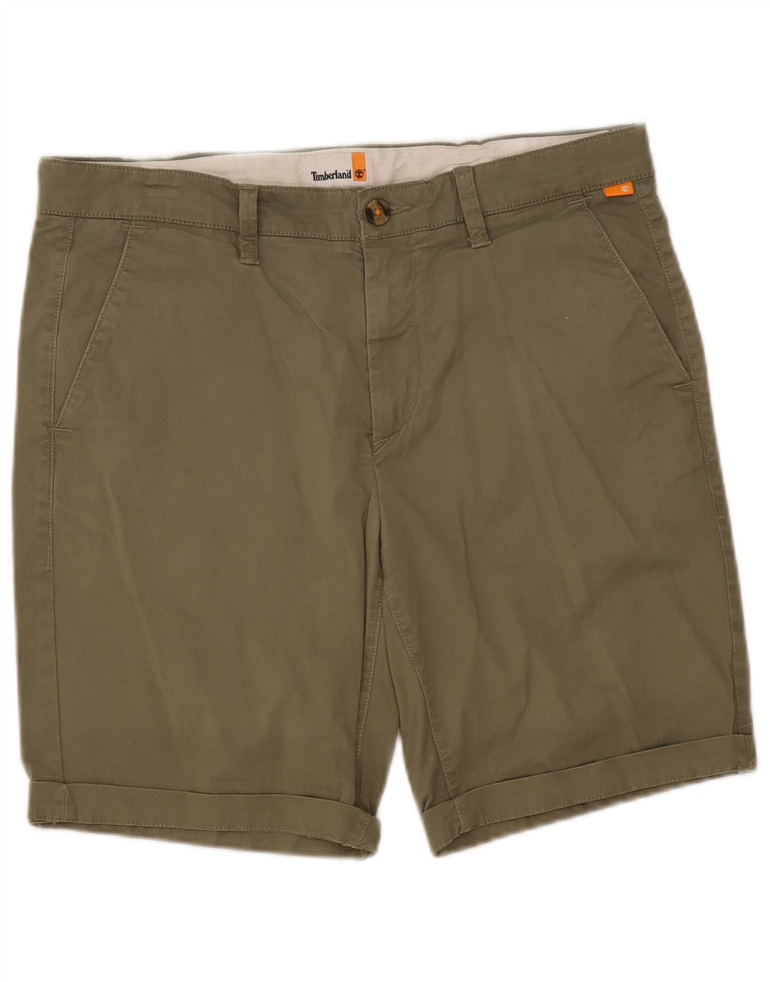 Timberland Short Chino Homme W33 Coton Kaki Moyen