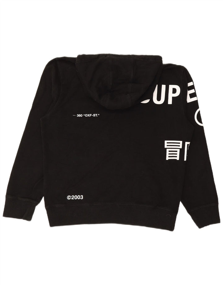 SUPERDRY Pull à capuche graphique pour homme XL Noir Coton