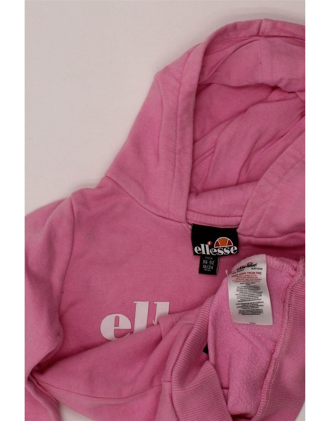 ELLESSE Pull à capuche graphique pour bébé fille 18-24 mois en coton rose