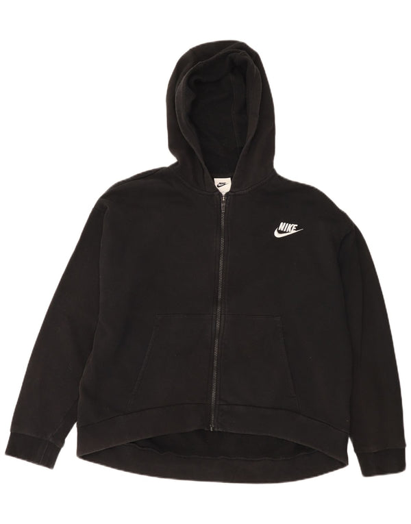 Nike Pull à capuche zippé pour femme UK 18 XL Coton noir