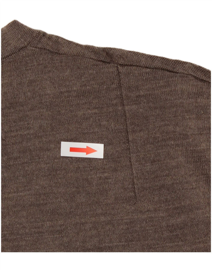 All Saints Pull à col rond en laine mérinos marron moyen pour homme