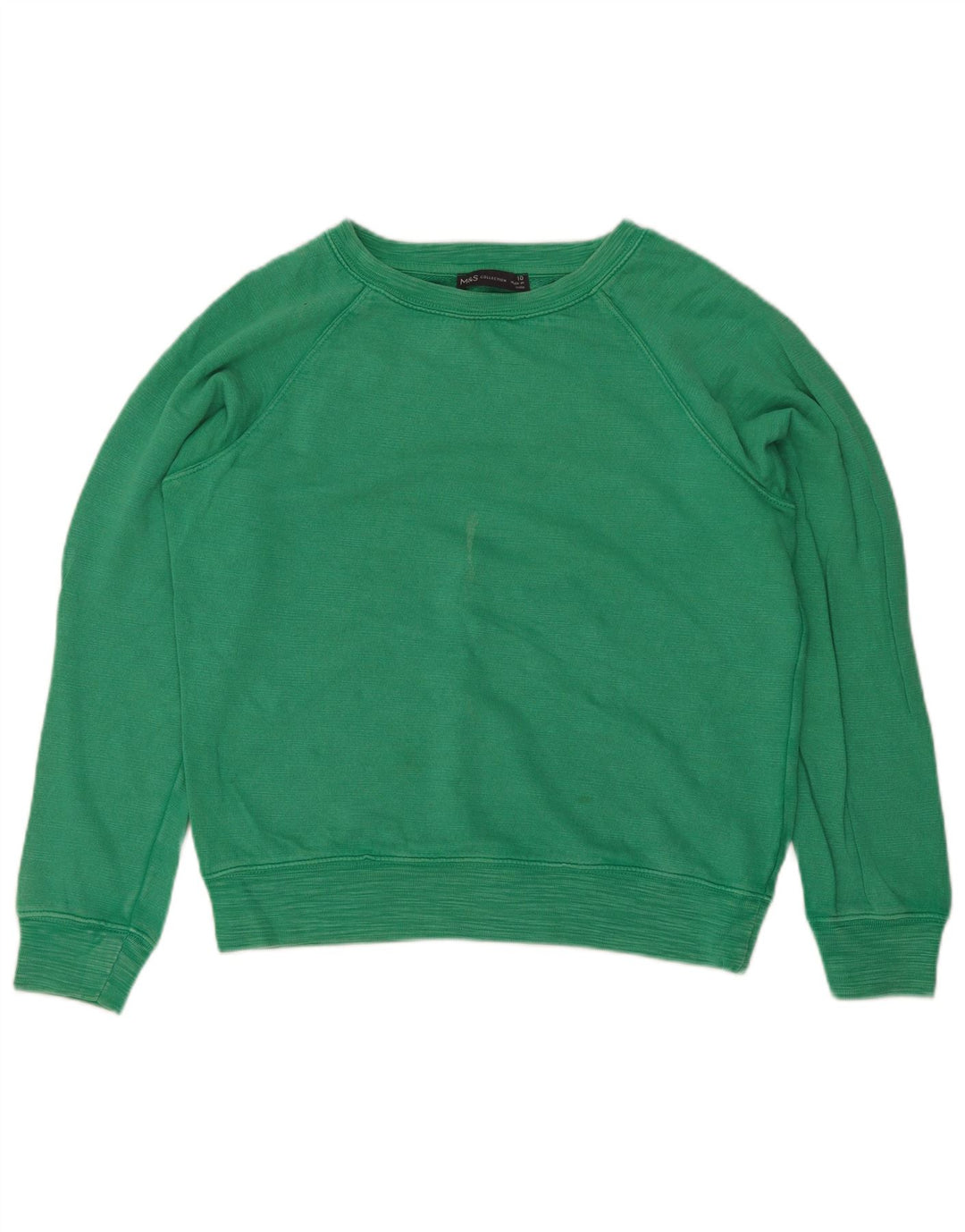 Marks & Spencer Sweat-shirt surdimensionné pour femme UK 10 Petit coton vert