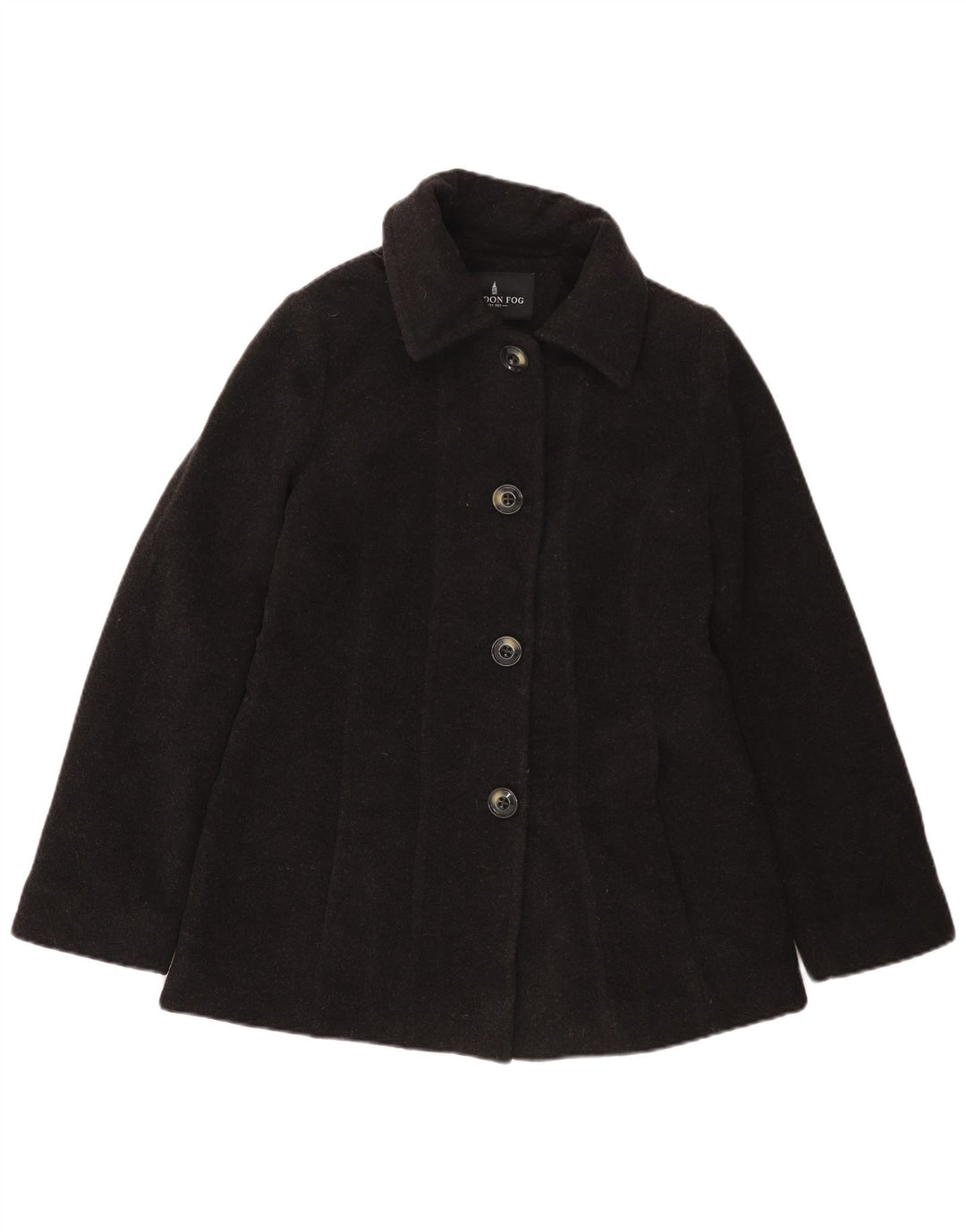 LONDON FOG Manteau Femme UK 10 Petite Laine Grise