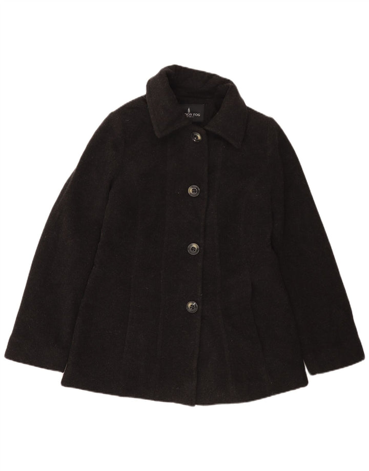 LONDON FOG Manteau Femme UK 10 Petite Laine Grise