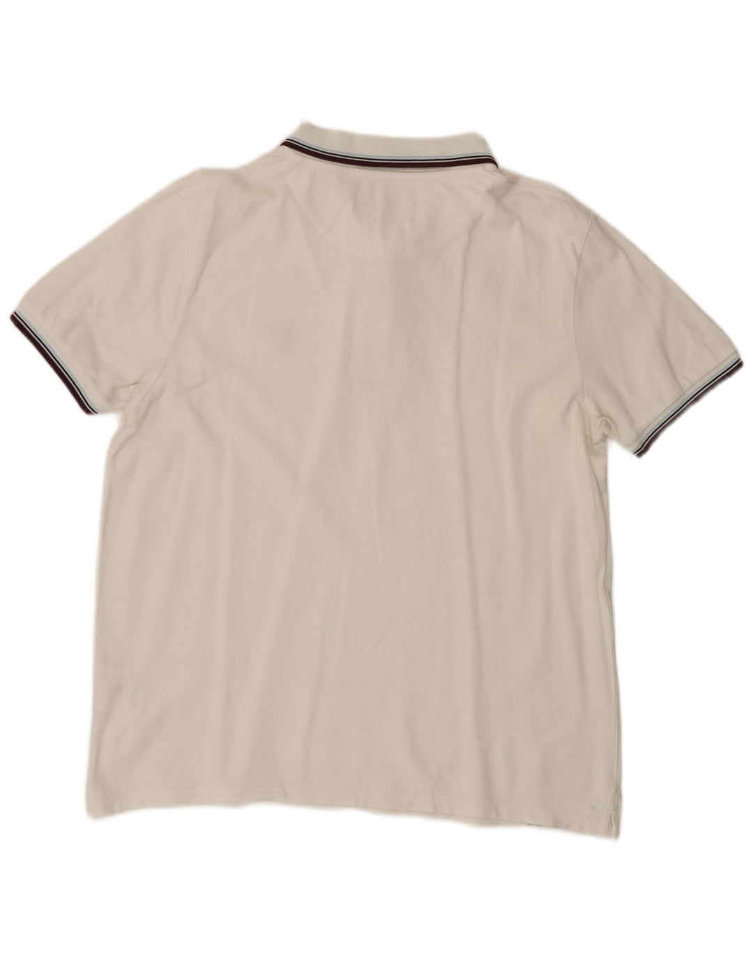 Lyle & Scott Polo Homme XL Blanc Rayé Coton