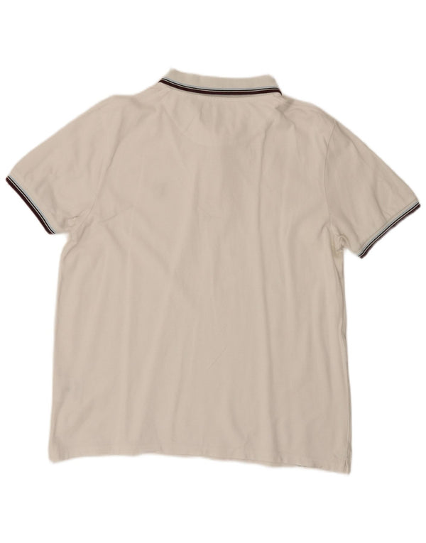 Lyle & Scott Polo Homme XL Blanc Rayé Coton