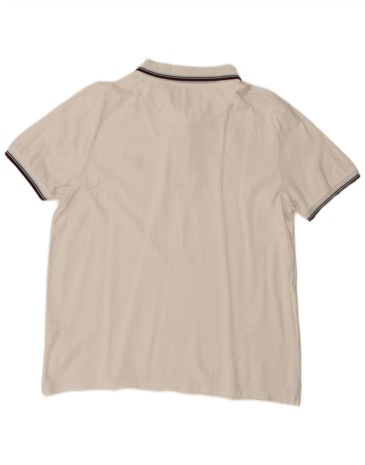 Lyle & Scott Polo Homme XL Blanc Rayé Coton