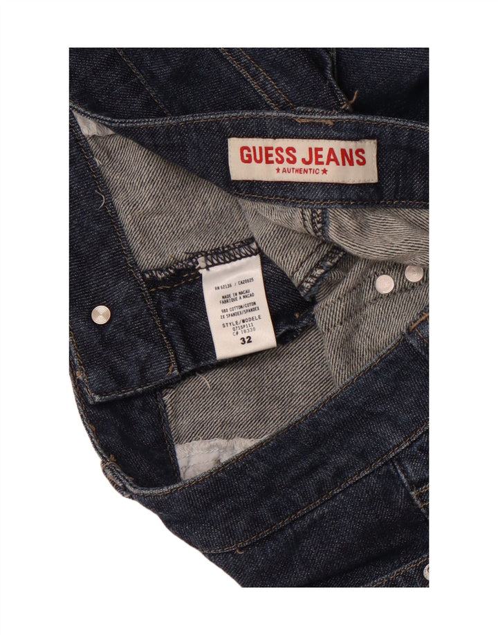GUESS Short en Jean Femme W32 Grand Bleu Coton