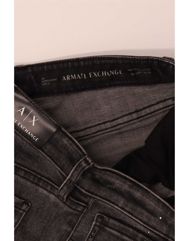 Armani Exchange Jean Super Skinny W25 L26 Gris Femme