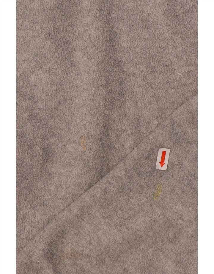 Asics Pull Polaire Zip Neck Homme Gris Moyen