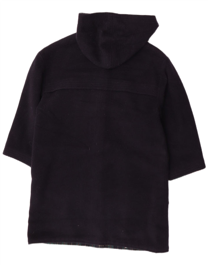 vintage Femmes À Capuchon Duffle Coat UK 16 Grand Bleu Marine