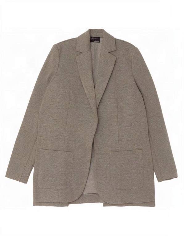 Marks & Spencer Veste blazer coupe décontractée pour femme UK 6 XS Gris Polyester