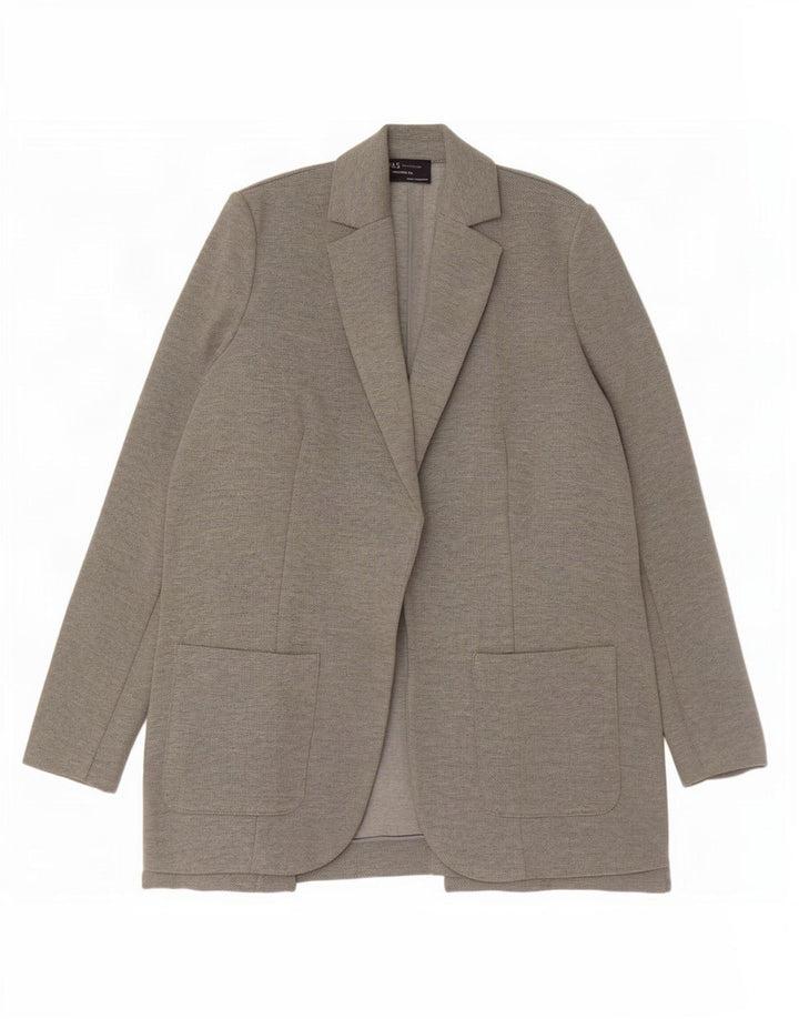 Marks & Spencer Veste blazer coupe décontractée pour femme UK 6 XS Gris Polyester