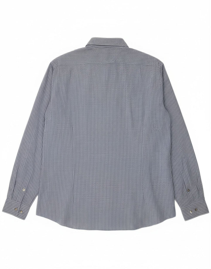 Calvin Klein Chemise slim fit pour homme Taille 43 17 XL Bleu à carreaux