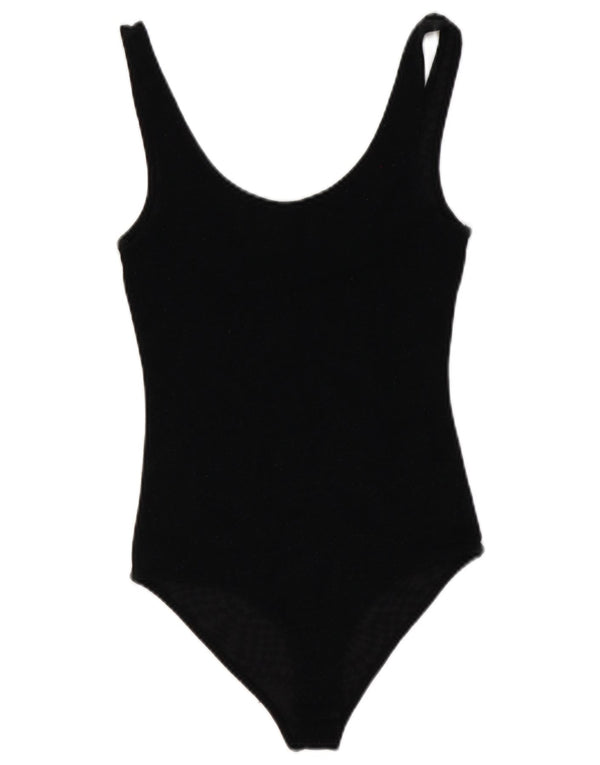 Zara Womens Bodysuit UK 10 Small Black