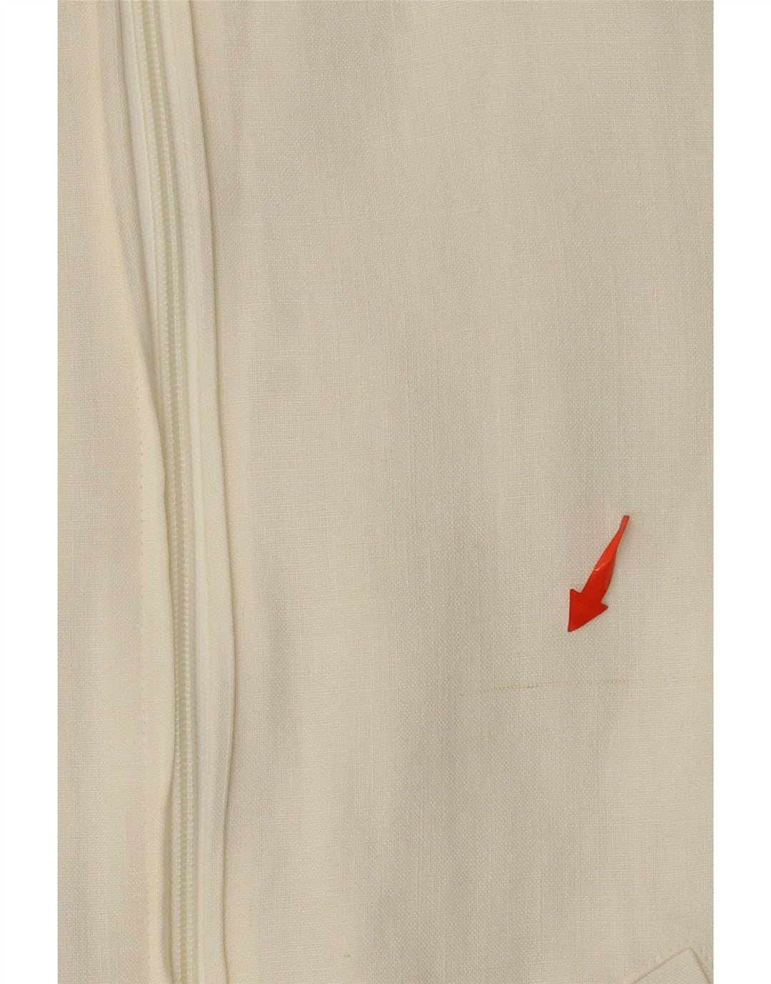 VINTAGE Veste Bomber Femme UK 12 Medium Off White Colourblock Viscose