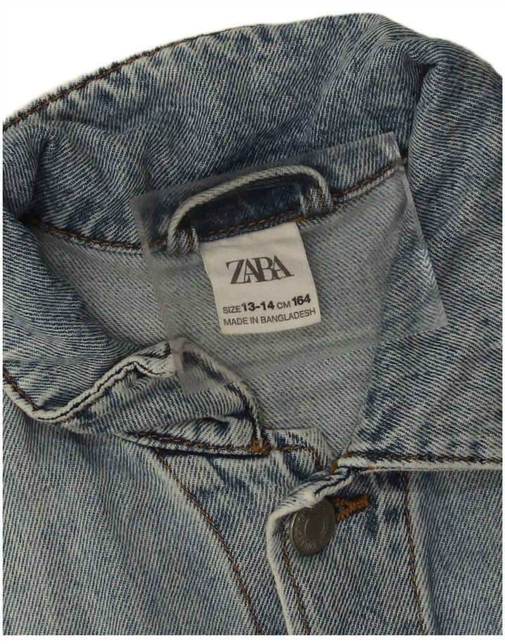 Veste en jean fille Zara 13-14 ans bleu coton