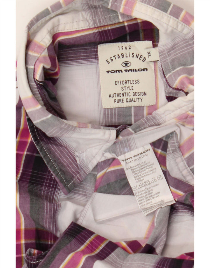 Tom Tailor Chemise Homme XL Coton à Carreaux Multicolore