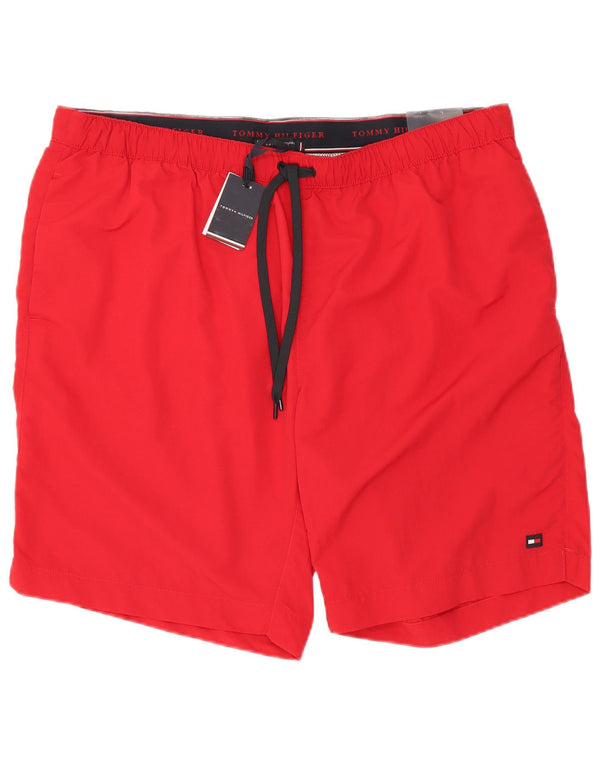 Tommy Hilfiger Short de bain haut pour homme 4XL Rouge Polyester